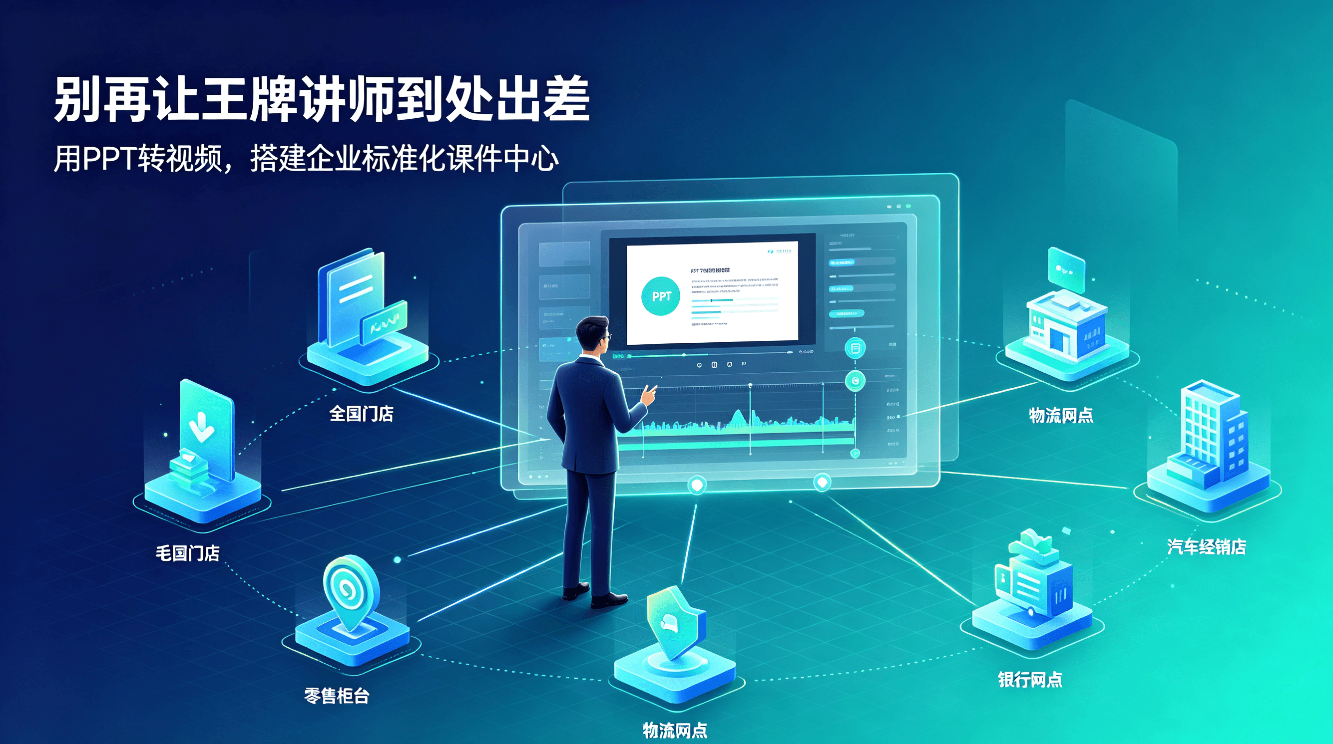 别再让王牌讲师到处出差了：用PPT转视频，搭建企业标准化课件中心