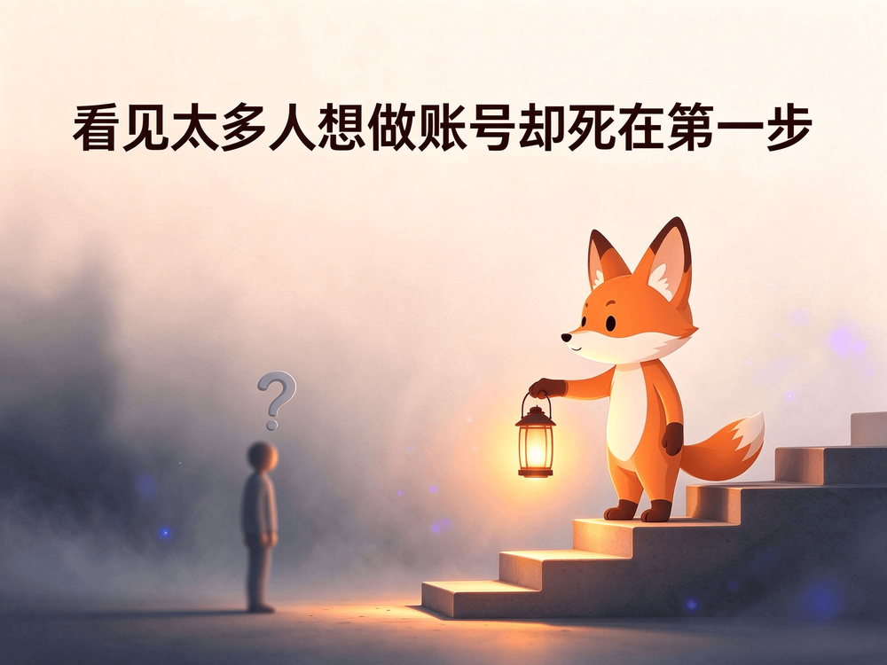 我们为什么做FoxBuddy这款产品：看见太多人“想做账号，却死在第一步”