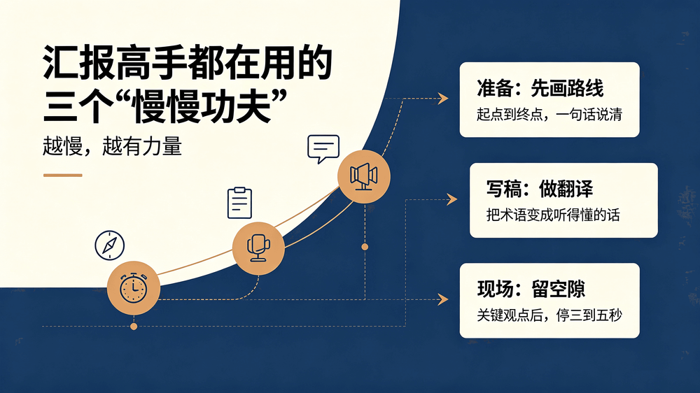 汇报高手都在用的三个“慢功夫”,越慢越有力量