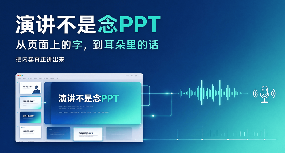 演讲不是念PPT:如何让内容真正“讲”出来