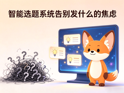 选题不再靠灵感：FoxBuddy智能选题系统如何帮你告别“今天发什么”的焦虑