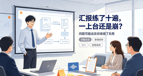 汇报练了十遍，一上台还是崩？问题可能出在你练错了东西